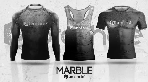Koszulka tank top męska do ćwiczeń Marmur