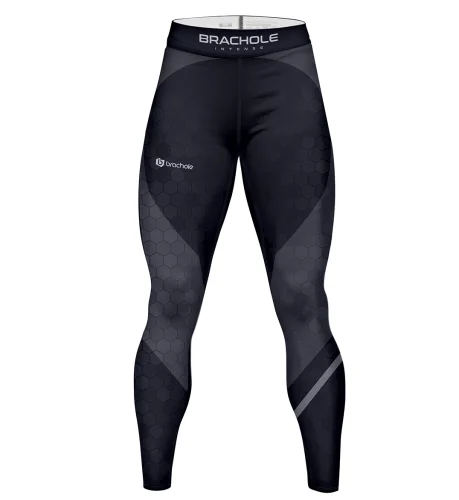 Legginsy męskie do fitnessu plaster miodu granatowe