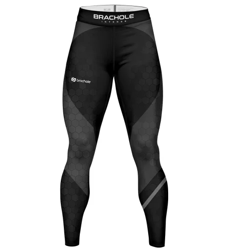 Legginsy treningowe męskie plaster miodu Czarne