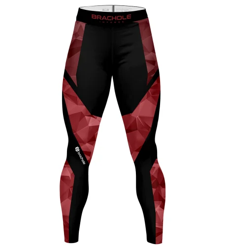 Legginsy męskie do biegania Diamond Czerwone