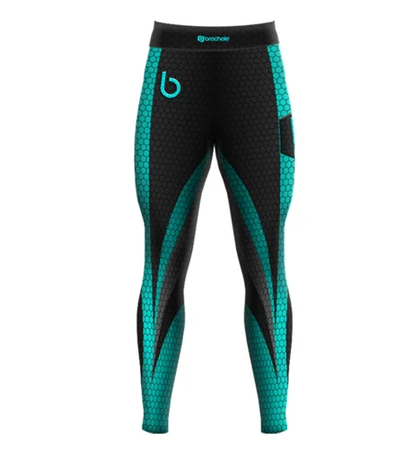  Legginsy męskie na rower Turkus