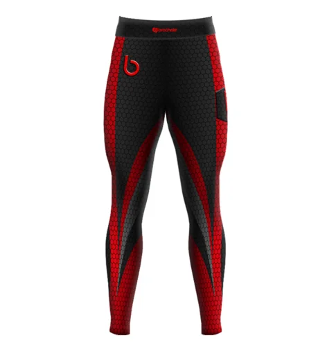 Legginsy męskie na siłownię Czerwone