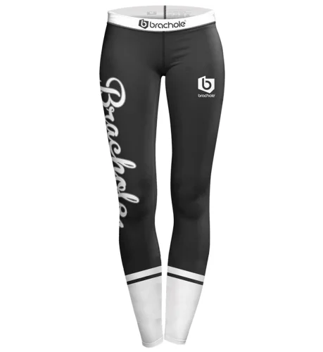 Biało-Czarne Legginsy Damskie Klasyk