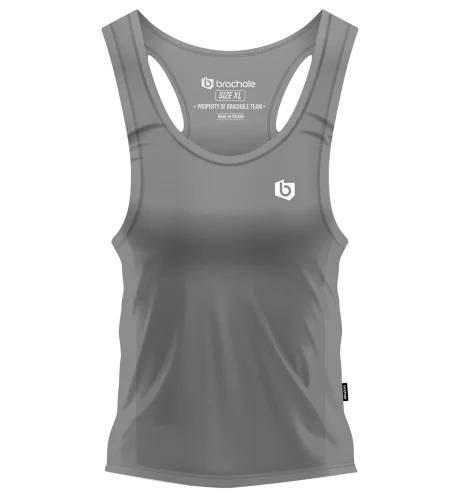 Szary tank top damski na siłownię