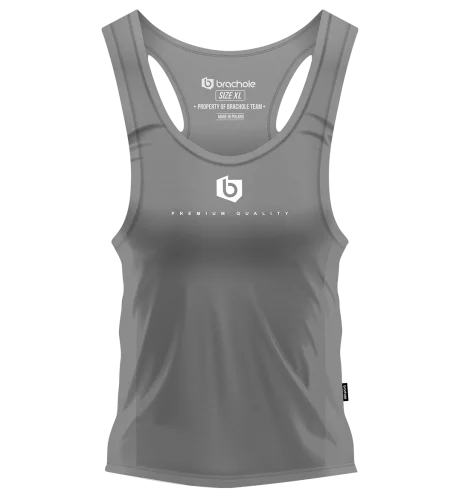 Szary tank top damski do ćwiczeń