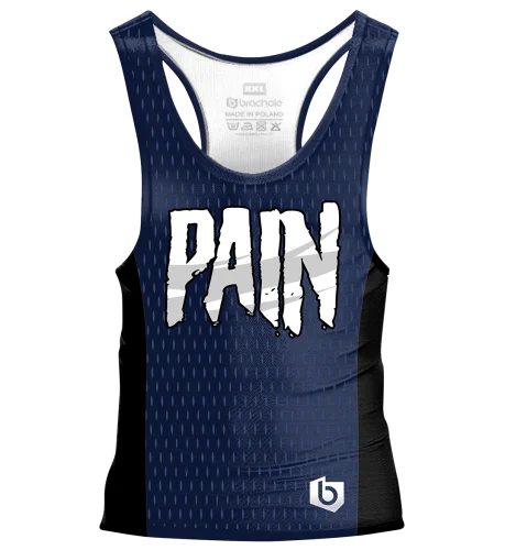Granatowy tank top męski do ćwiczeń Pain