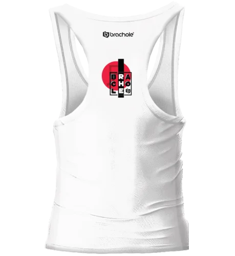 Biały tank top męski do ćwiczeń Japanese