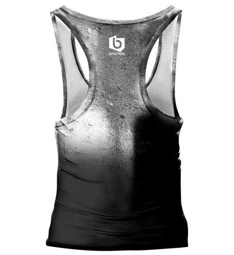 Koszulka tank top męska do ćwiczeń Marmur