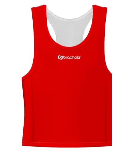 Czerwony tank top męski z Logo Brachole