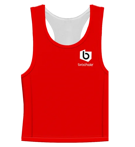 Czerwony tank top ringowy męski