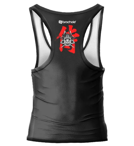 Czarny tank top męski do ćwiczeń Samurai