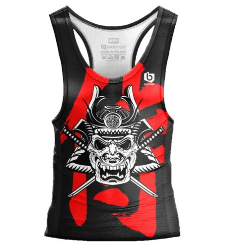 Czarny tank top męski do ćwiczeń Samurai