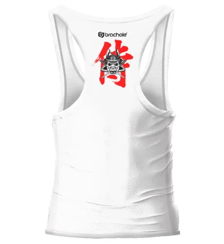 Biały tank top męski Samurai