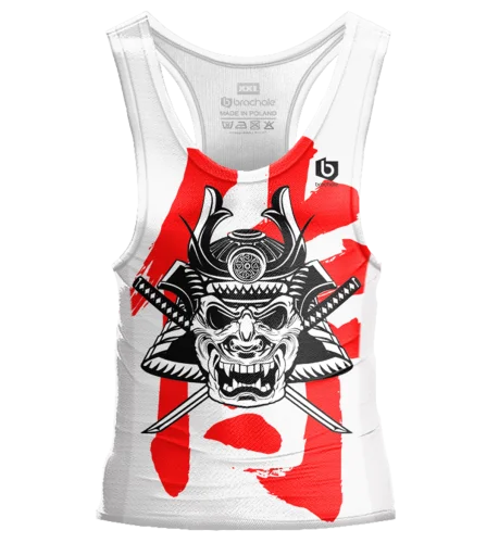 Biały tank top męski Samurai