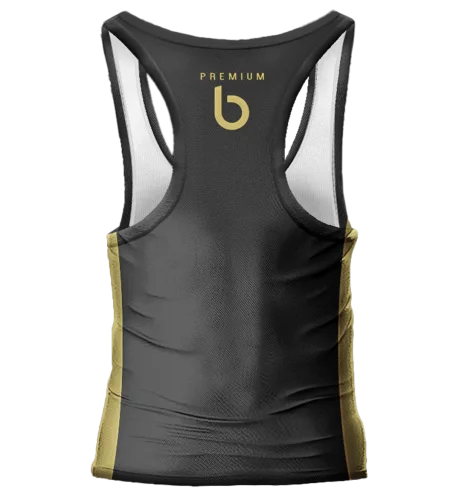 Czarny Tank Top męski Premium Złoty