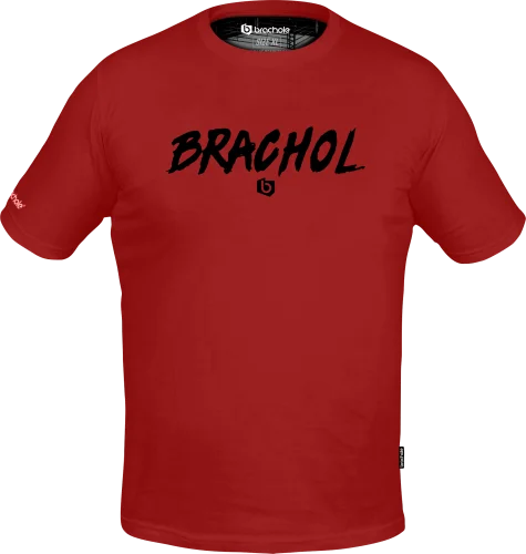 Koszulka Bawełniana BRACHOL Czerwona 2 brachol czerwono czarny.png