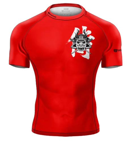 Rashguard Krótki SAMURAI Czerwony