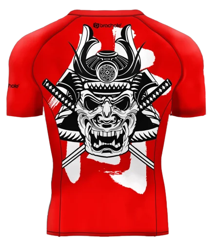 Rashguard Krótki SAMURAI Czerwony samuraj czerwony tyl.png