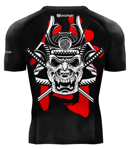 Rashguard Krótki SAMURAI Czarny samuraj czarny tyl.png