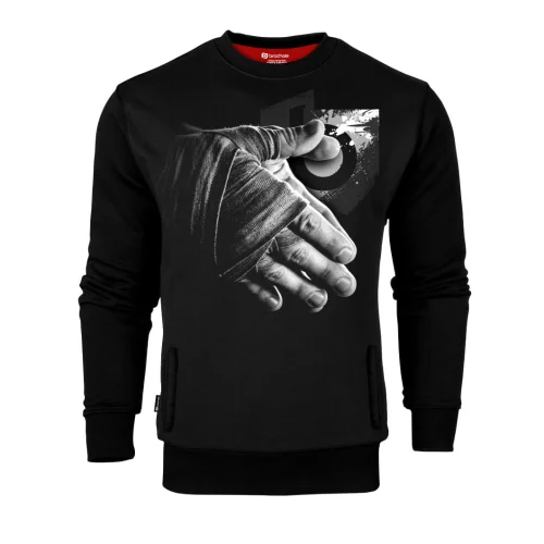 Czarna bluza męska HANDS