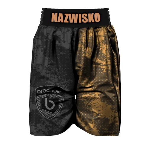 Czarne Spodenki Bokserskie BRACHOLE GRUNGE