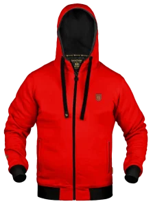 Bluza z Kapturem na Zamek CZERWIEŃ