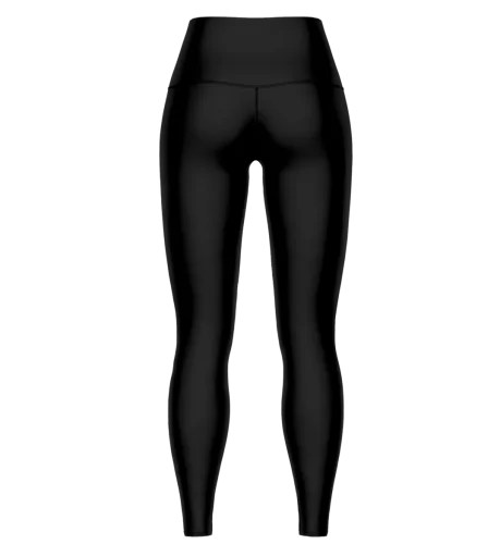 Czarne legginsy damskie z wysokim stanem