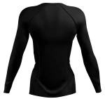 Czarny rashguard damski z rozciągliwego materiału