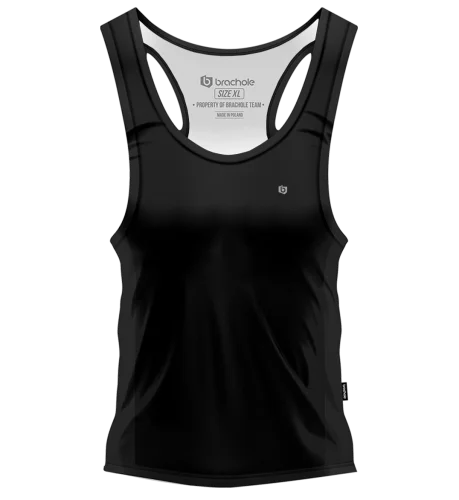 Czarny damski  tank top na siłownię
