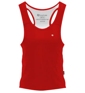 Tank Top Damski Treningowy CZERWONY