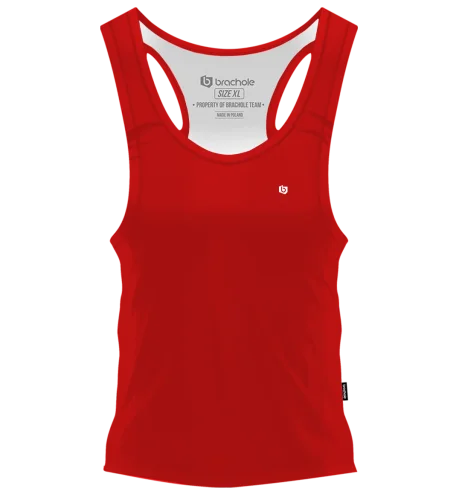 Czerwony damski tank top