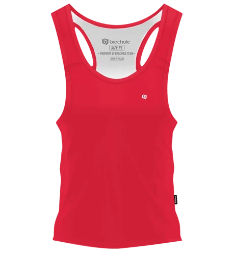 Malinowy tank top damski treningowy