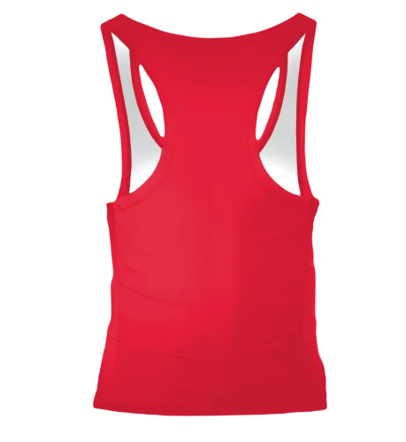 Malinowy tank top damski treningowy