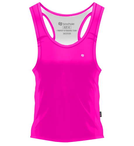 Różowy tank top damski  na siłownię