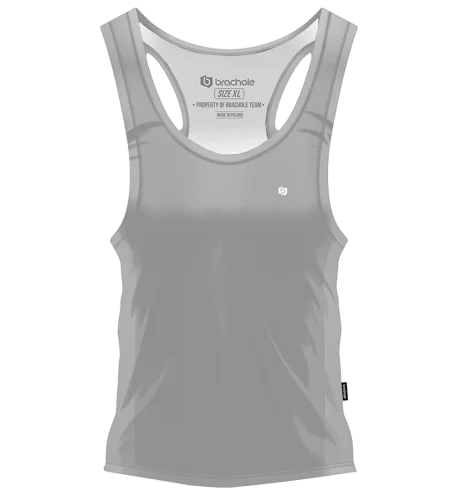 Szary tank top damski na siłownię
