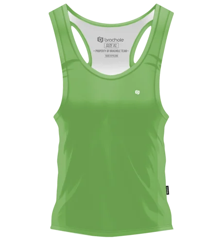 Zielony  damski tank top do ćwiczeń
