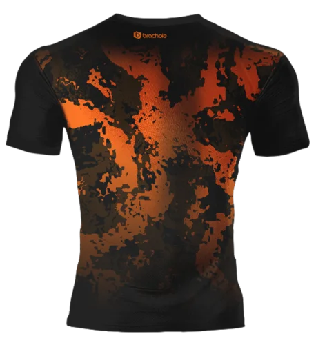 Koszulka Treningowa LIQUID POMARAŃCZOWY Liquid pomaranczowy tyl.png