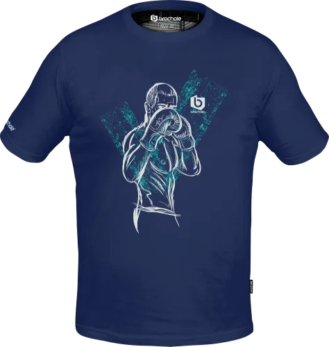 Koszulka Bawełniana BOKS V-Blue Granatowa boks v blue.png