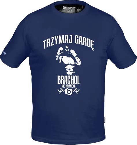 Koszulka Bawełniana TRZYMAJ GARDE Granatowa