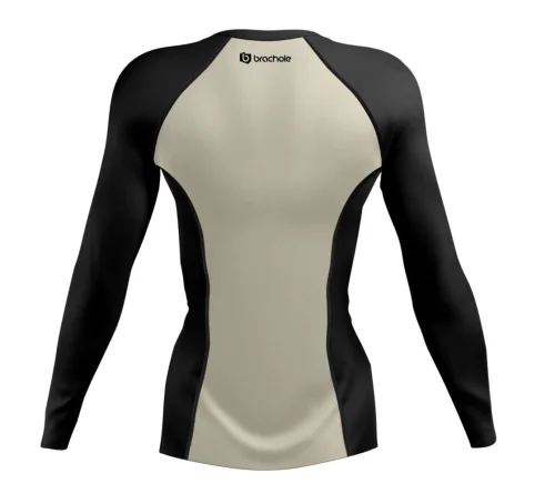 Kremowy Rashguard mma dla kobiet BASIC CREAM tył Rashguard Damski.jpg
