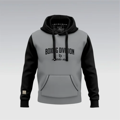 Czarno-szara bluza kangurka dla mężczyzn Boxing division-Najnowszy Design od Brachole