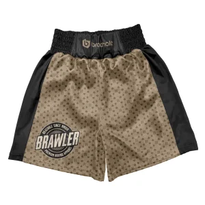 Czarno-brązowe spodenki bokserskie Brawler