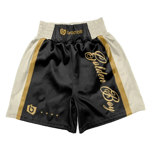 Czarno-złote szorty bokserskie Golden Boy Czarno-złote szorty bokserskie Golden boy.png