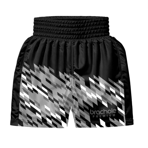 Czarne spodenki do boksu Bricks Czarne Olimpijskie spodenki do boksu Bricks.tył.png