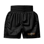 Czarne bokserskie spodenki dla zawodowców Luxury. tył.png