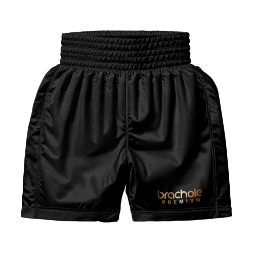 Czarne bokserskie spodenki dla zawodowców Luxury Czarne bokserskie spodenki dla zawodowców Luxury. tył.png
