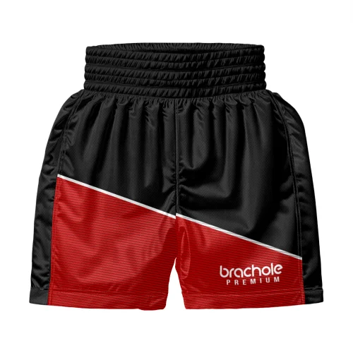 Czarno-czerwone spodenki bokserskie Polska Czarno-czerwone spodenki bokserskie olimpijskie Polska.tył.png