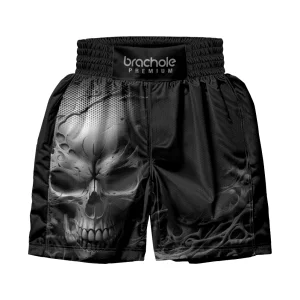 Czarne spodenki bokserskie olimpijskie Skull