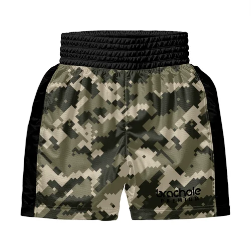 Czarno-zielone profesjonalne spodenki bokserskie Warfare                                                                      Czarno-zielone profesjonalne spodenki bokserskie Warfare.tył.png