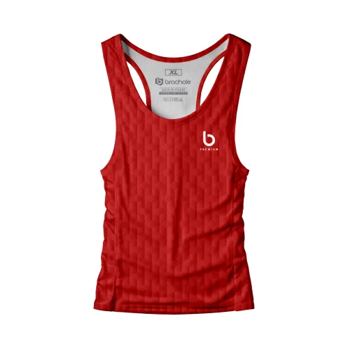 Czerwony  tank top olimpijski męski Basic
